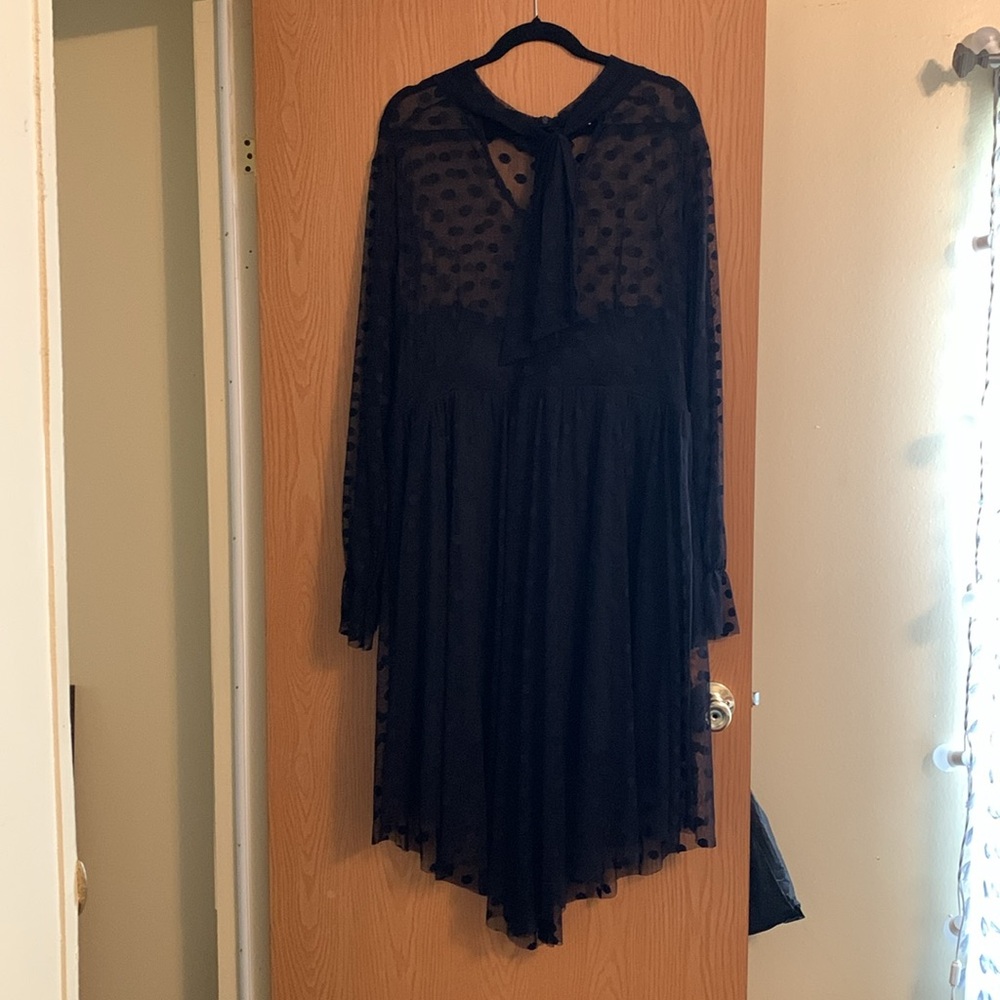 Women sheer Polka Dot dress